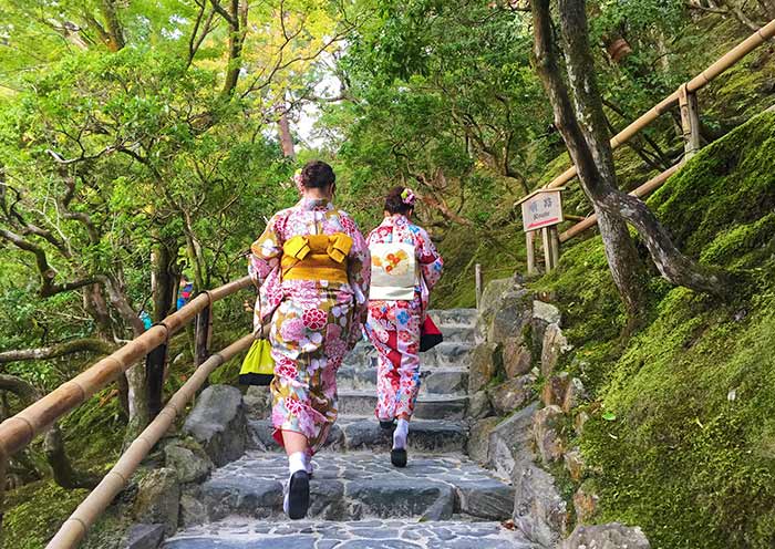 Locals in Japanese Kimono