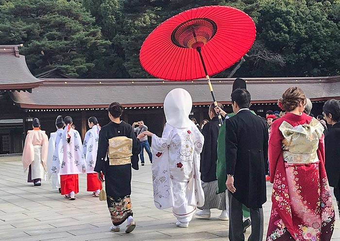 Procesión de Boda en el Santuario Meiji Meiji Shrine Wedding Procession