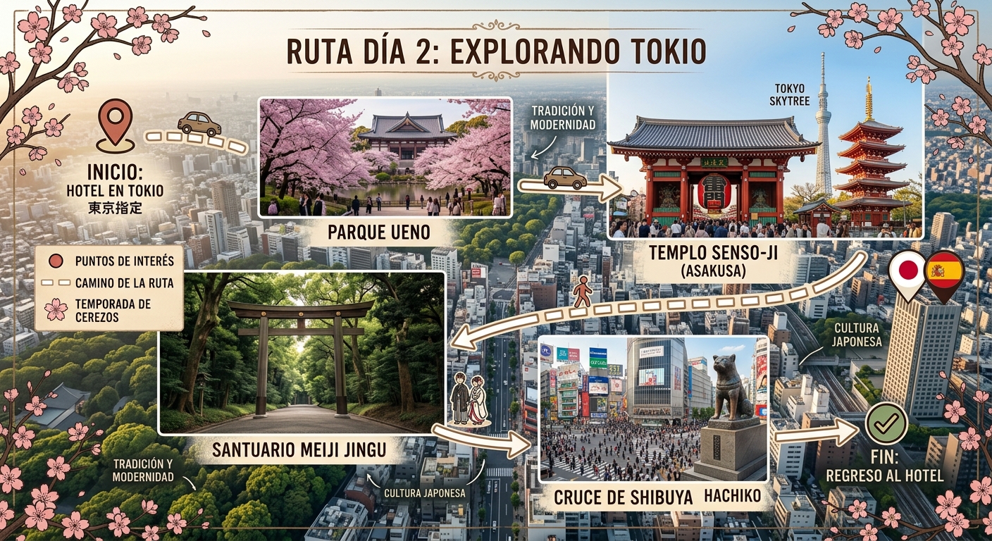 Itinerario para la época de los cerezos en flor en Japón