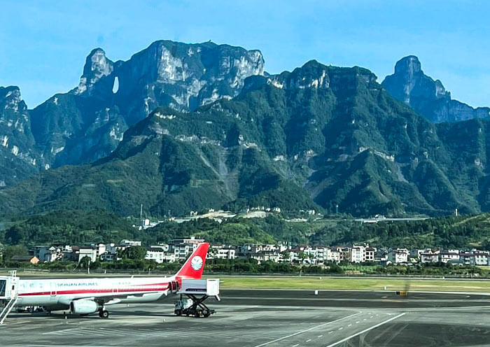 View Tianmen Cave at Zhangjiajie Airport