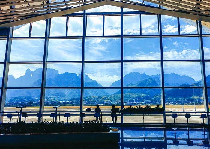 First View of Tianmen Mountain from Zhangjiajie Airport