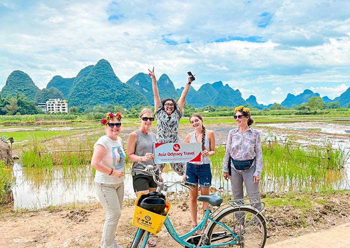 Cycling through Yangshuo Countryside