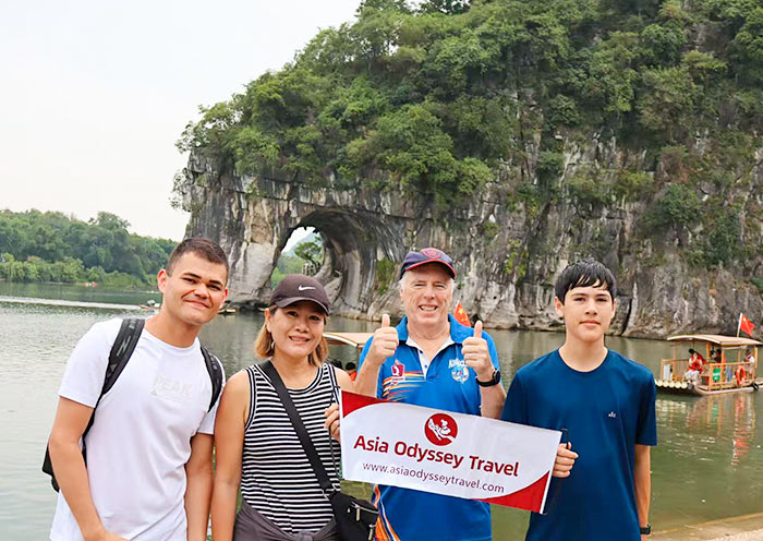 Our guests at Elephant Trunk Hill