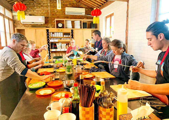 Clase de cocina china en Pekín