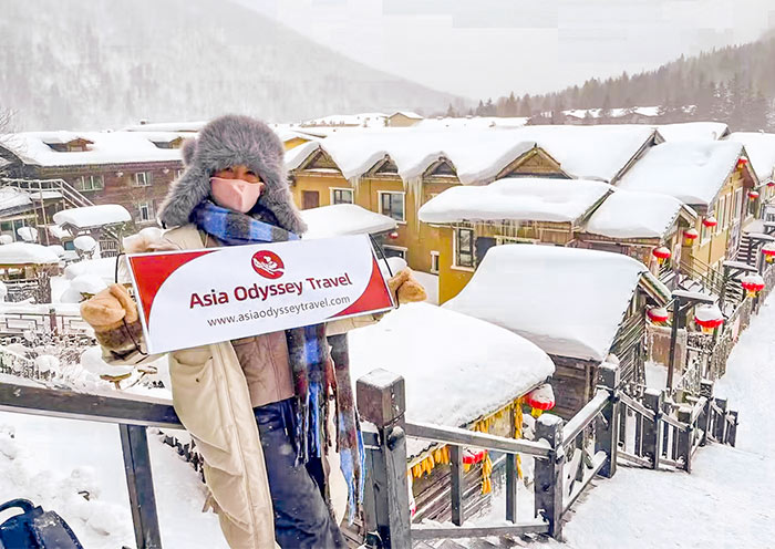 AOT guests exploring China Snow Town