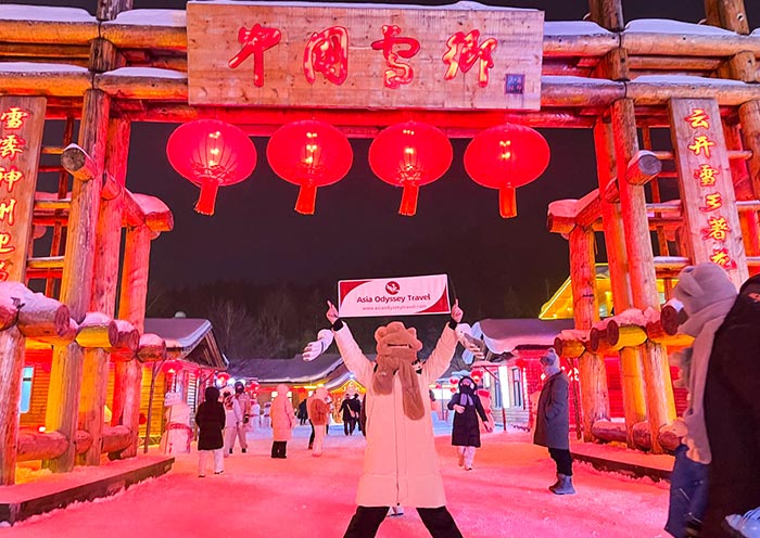 AOT guests exploring China Snow Town
