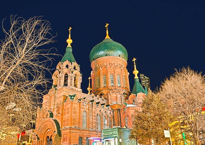 AOT guests visiting Saint Sophia Cathedral, Harbin