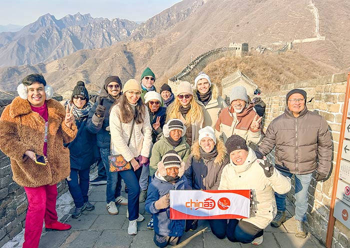 Clientes de AOT en la Gran Muralla de Mutianyu