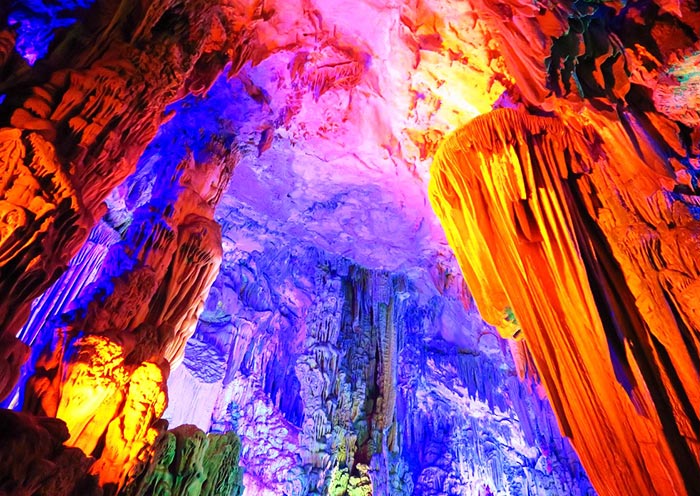 Reed Flute Cave, a fascinating limestone cave located in Guilin
