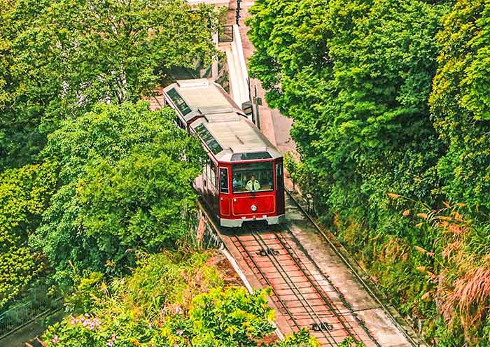 Take the Peak Tram to the Peak