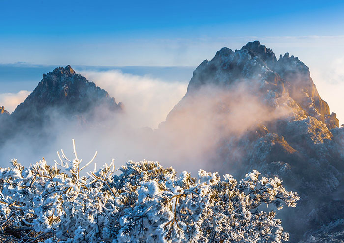 La Montaña Huangshan en invierno