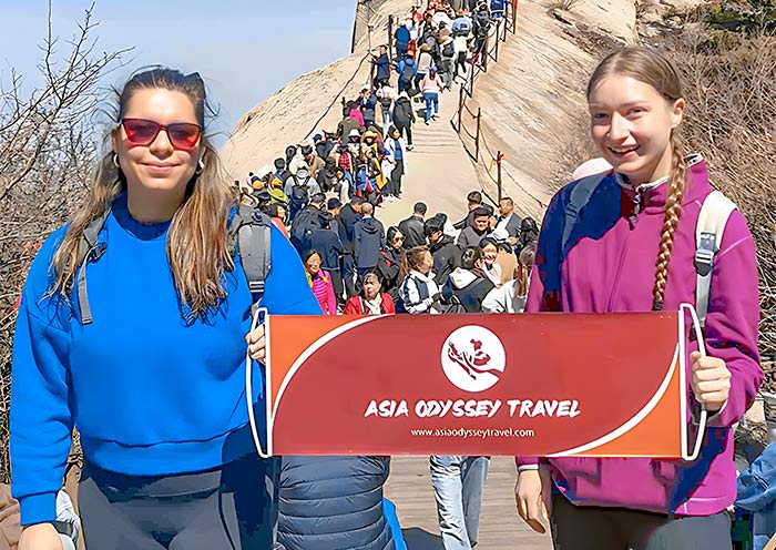 Our Dear Guests Visited Huashan Mountain in Summer