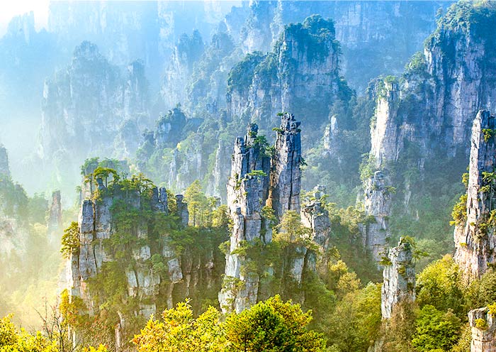 Tianzi Mountain in Spring, Zhangjiajie