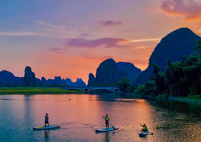 Stand-Up Paddleboarding (SUP) in Yangshuo