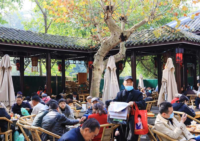 Jugando al Mahjong en el Parque Renmin de Chengdu Chengdu's Renmin Park