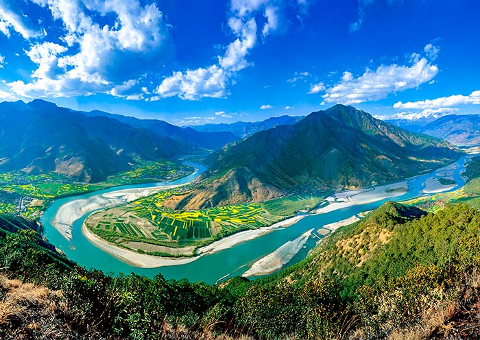 First Bend of the Yangtze River Panoramic View