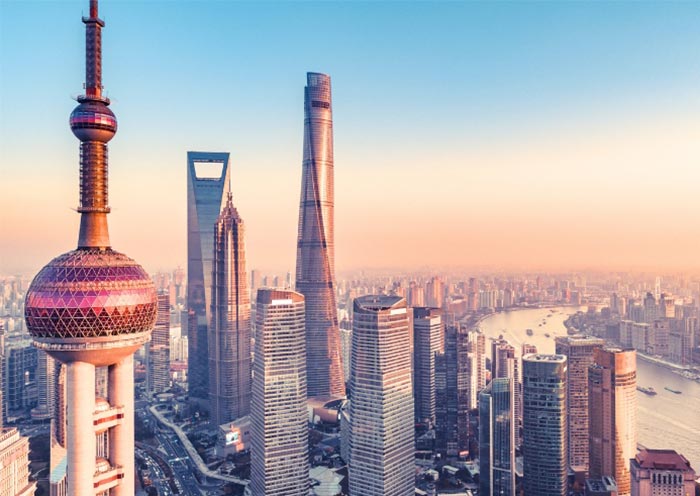 The iconic skyscrapers in Pudong