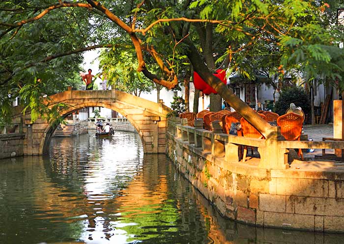 Pueblo del Agua de Tongli en Suzhou