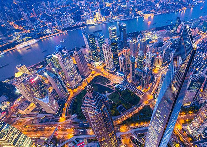 The Night View of Shanghai Tower