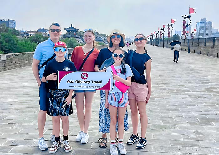 Nuestro cliente en la Muralla Antigua de Xi’an