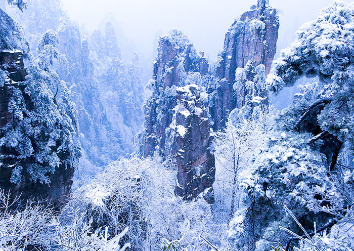 Zhangjiajie en febrero