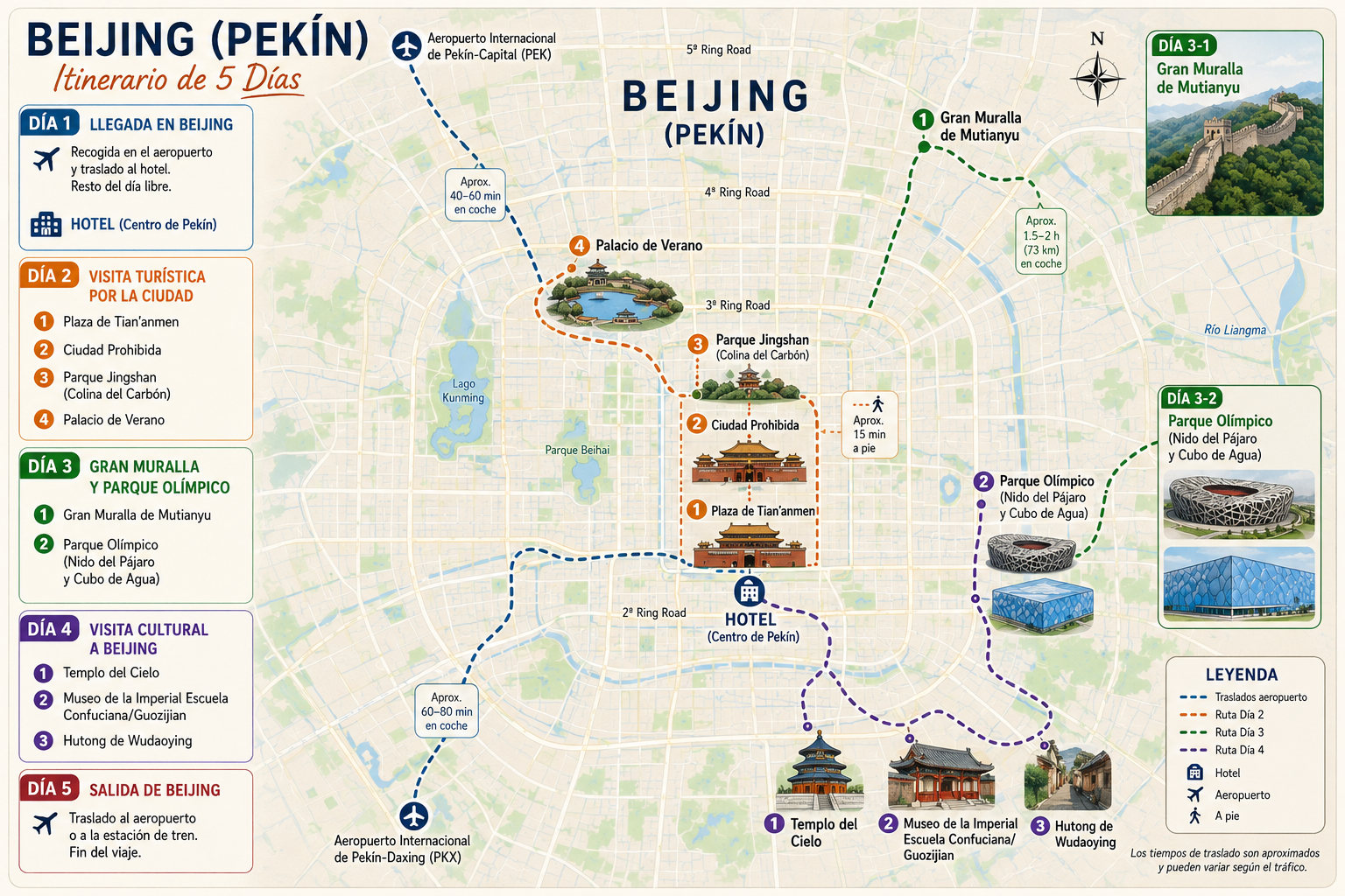 Tour Privado de 5 Días en Pekín: Esencia Imperial y Gran Muralla