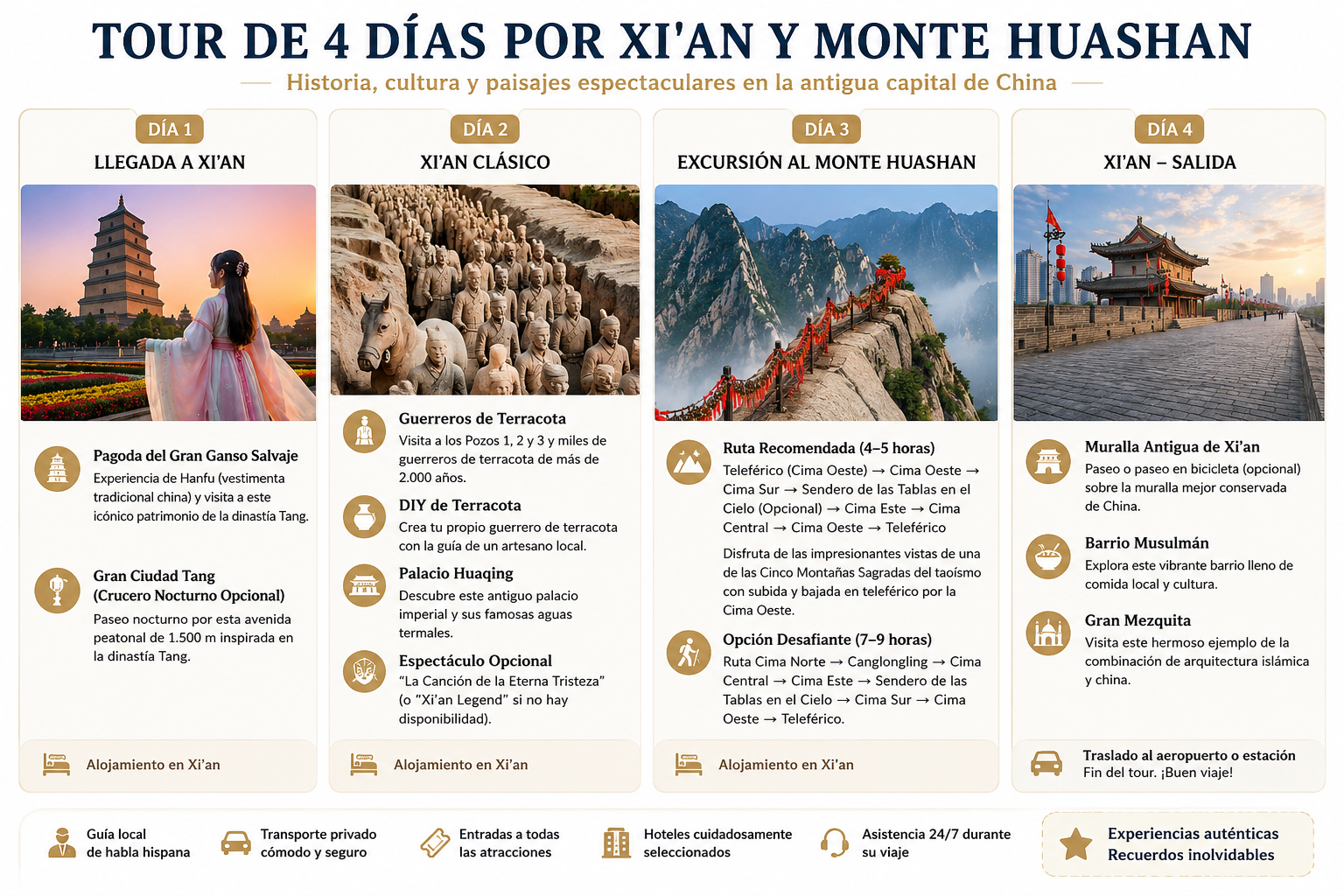 Viaje de 4 Días por Xi'an con Excursión al Monte Huashan