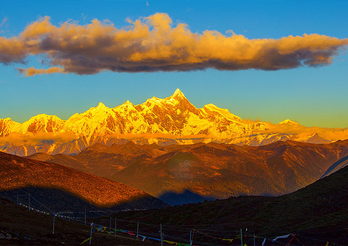 Vista del Monte Namche Barwa desde el Paso Segrila Mount Namche Barwa view from Segrila Pass