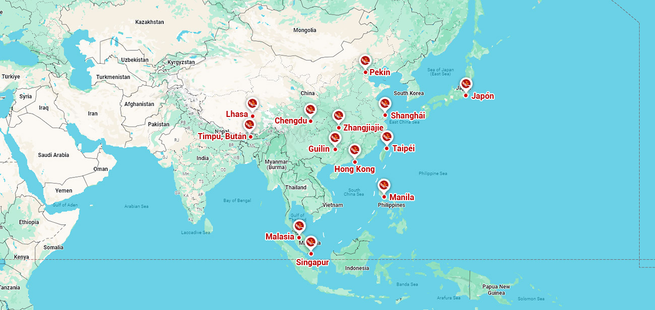 mapa de la oficina de Asia Odyssey Travel